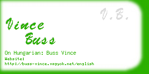 vince buss business card